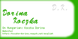 dorina koczka business card